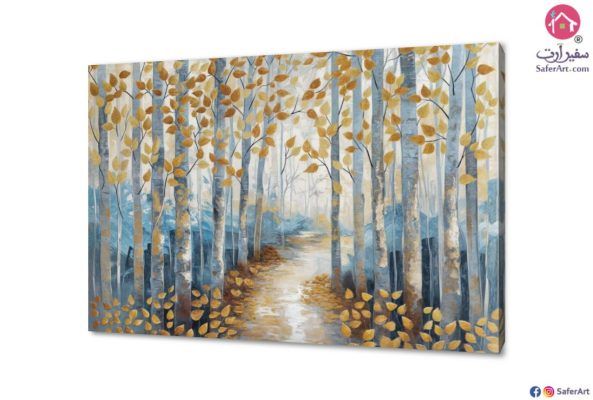 تابلوهات مودرن - غابات SA34892 اشجار - نخيل - غابات ازرق - تركواز لوحات فنية غرفة الاستقبال