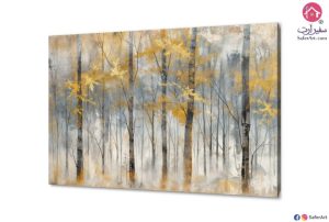 لوحات - أشجار ذهبية SA34912 اشجار - نخيل - غابات اصفر كلاسيك – نيو كلاسيك غرفة الاستقبال